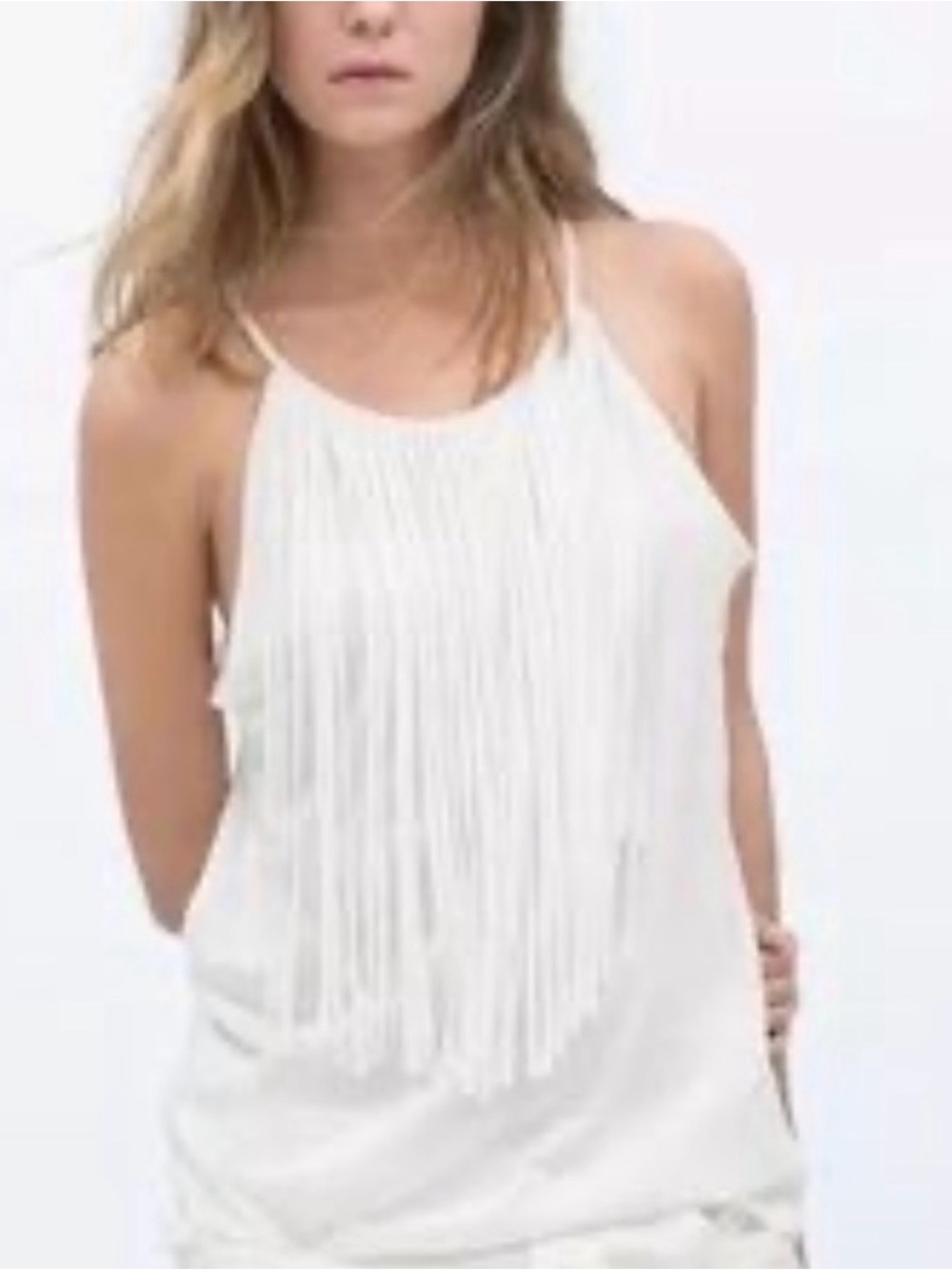 Zara Fringe Halter Tank